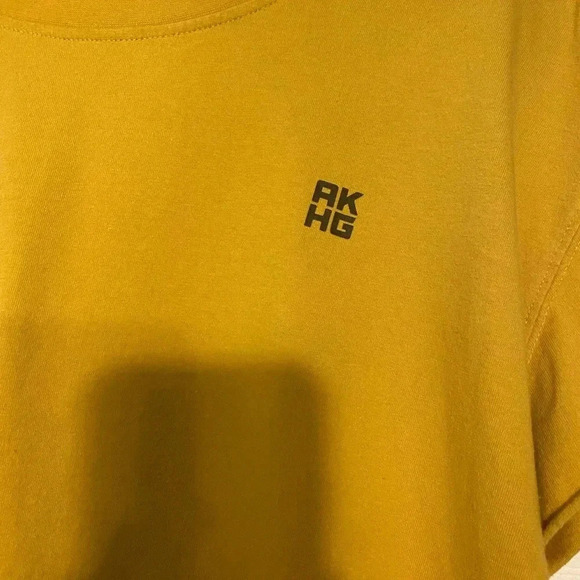 Mustard Yellow Crew Neck Short Sleeve T-Shirt Alaskan Hardgear - Picture 4 of 4